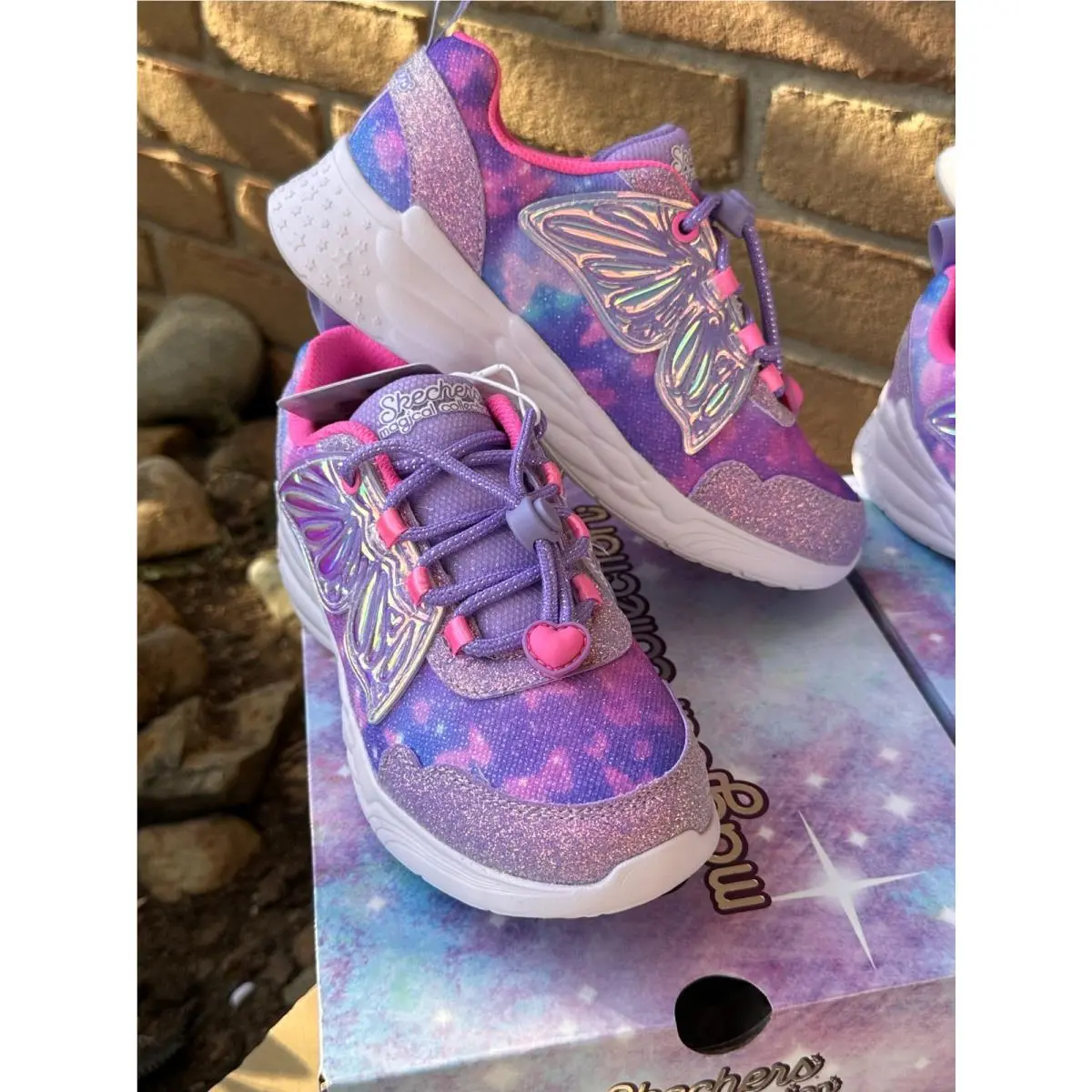 Skechers shoes - Skechers Magical Collection Wing Brites - 303071L/LVPK - Purple, Pink, Silver 0