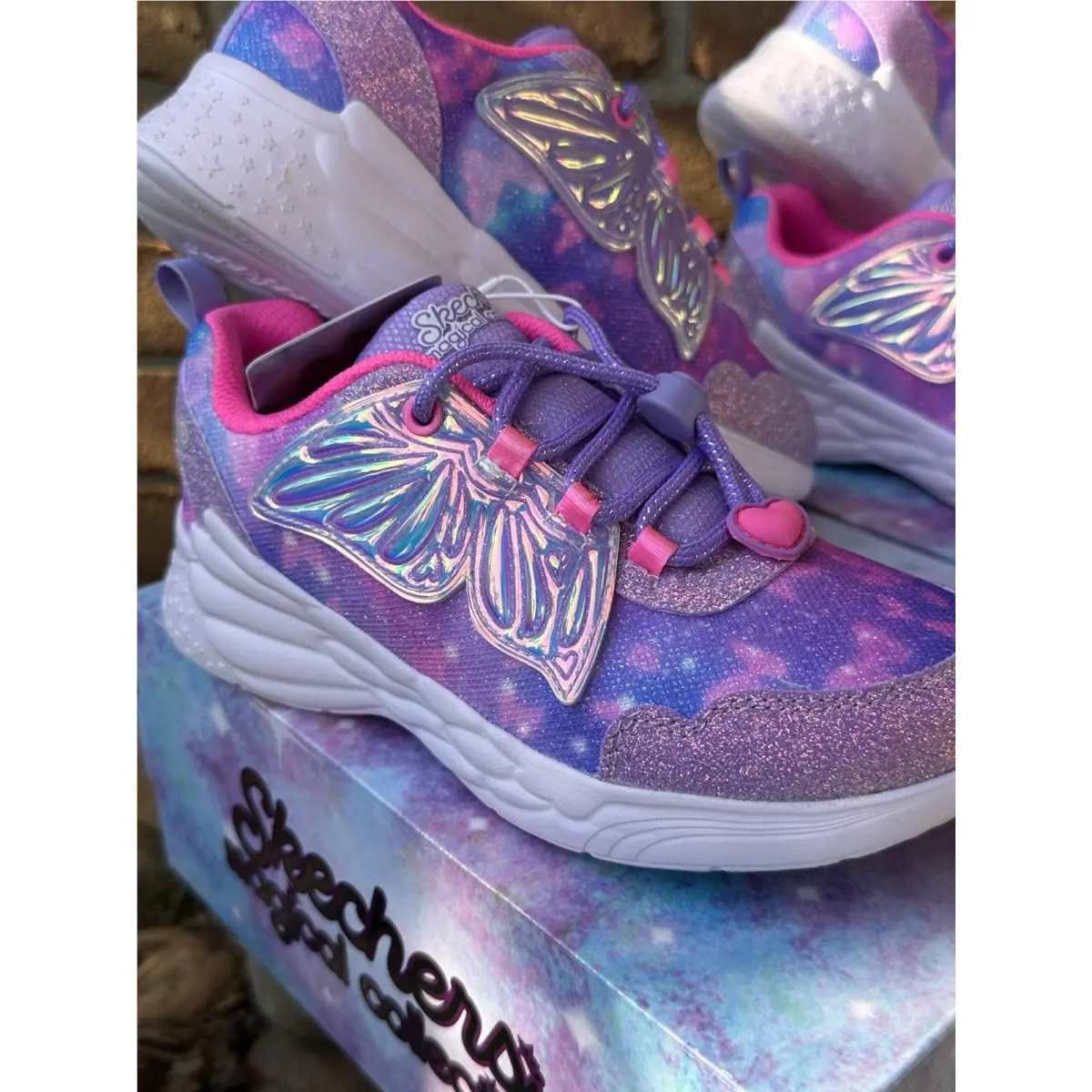 Skechers shoes - Skechers Magical Collection Wing Brites - 303071L/LVPK - Purple, Pink, Silver 1
