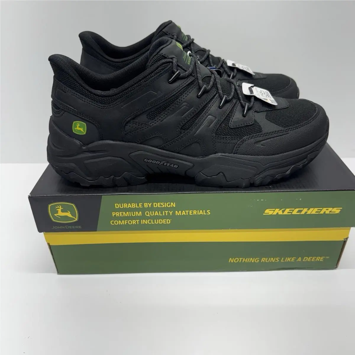 John Deere Slip-ins Terraform Pierce Men’s 11.5 Black Shoes 256223 by Skechers