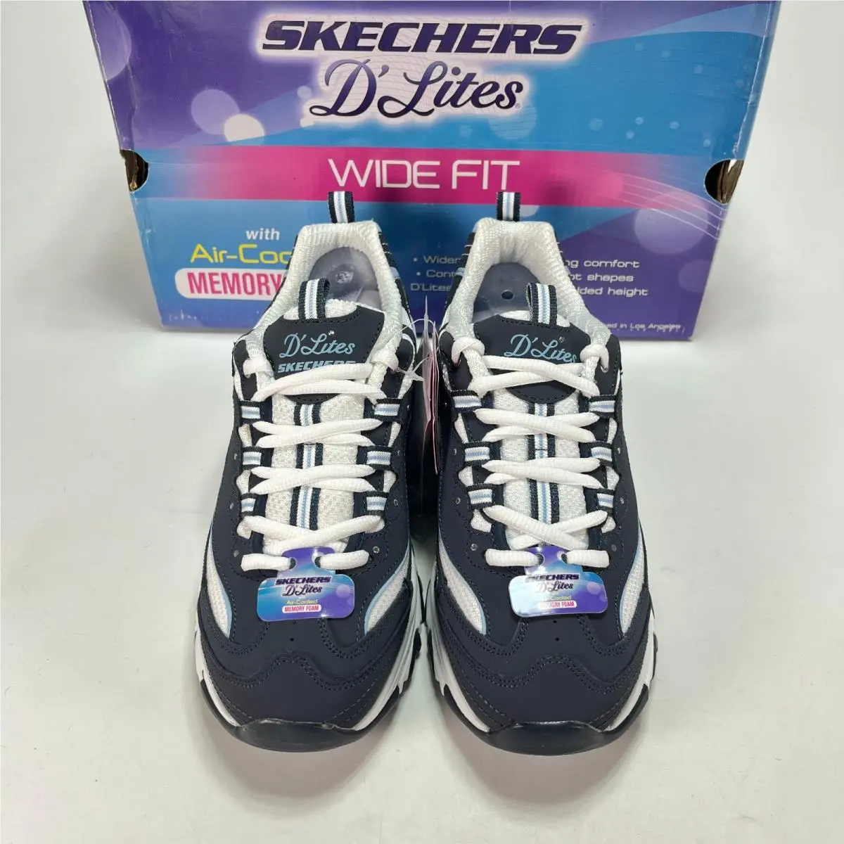 Skechers shoes - Skechers D`Lites Biggest Fan - Biggest Fan - Navy/White 1