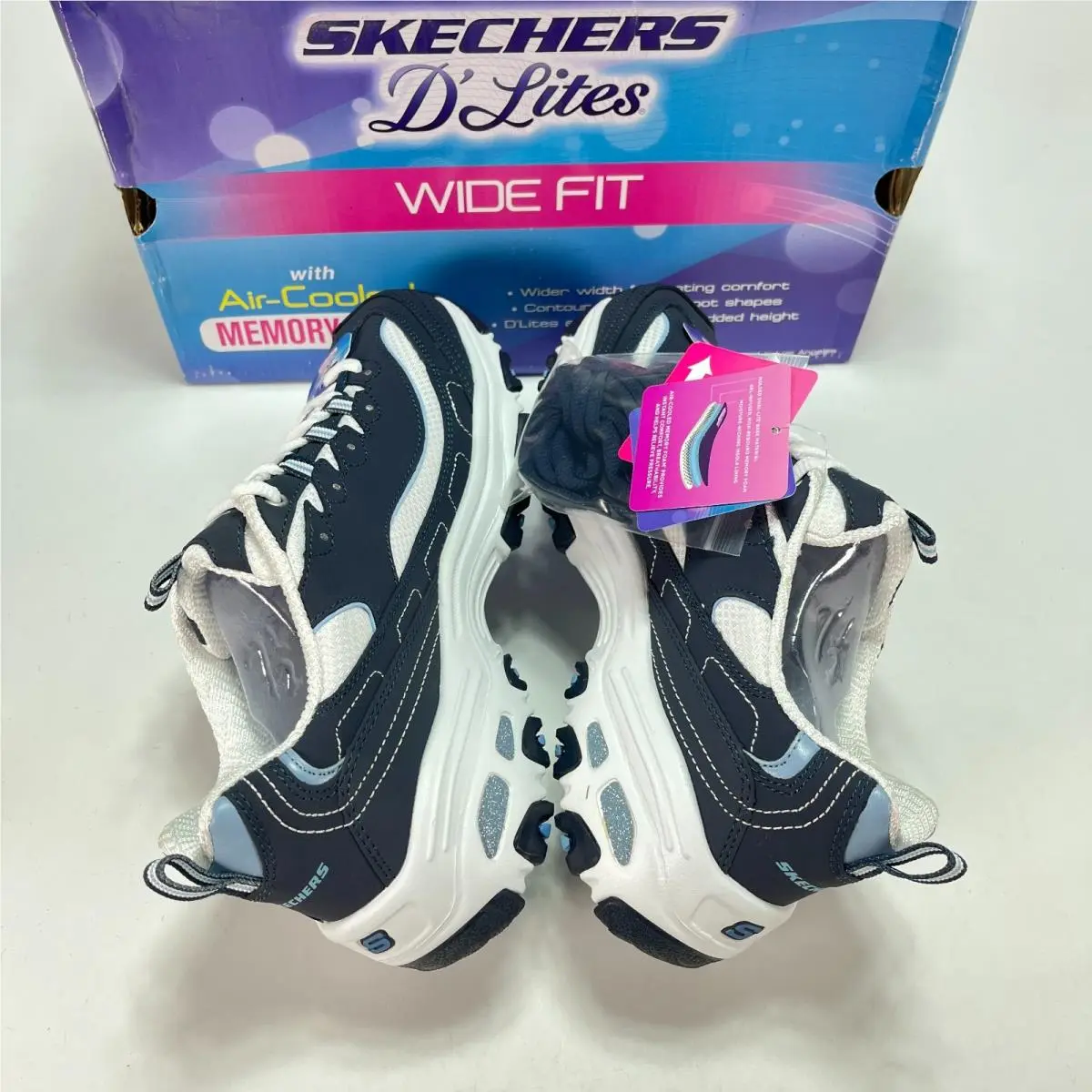 Skechers shoes - Skechers D`Lites Biggest Fan - Biggest Fan - Navy/White 3