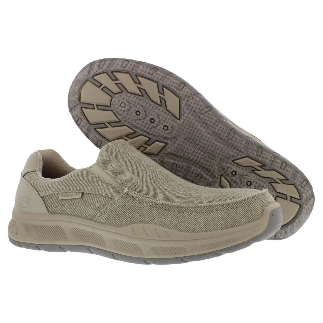 Skechers Cohagen Slip On Mens Shoes Size 13 Color: Taupe - Taupe, Main: Beige