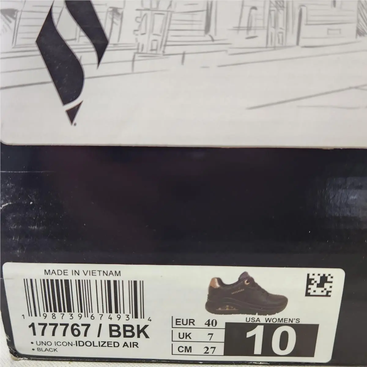 Skechers shoes - Skechers Uno Icon-Idolized Air - Uno Air - Black 6