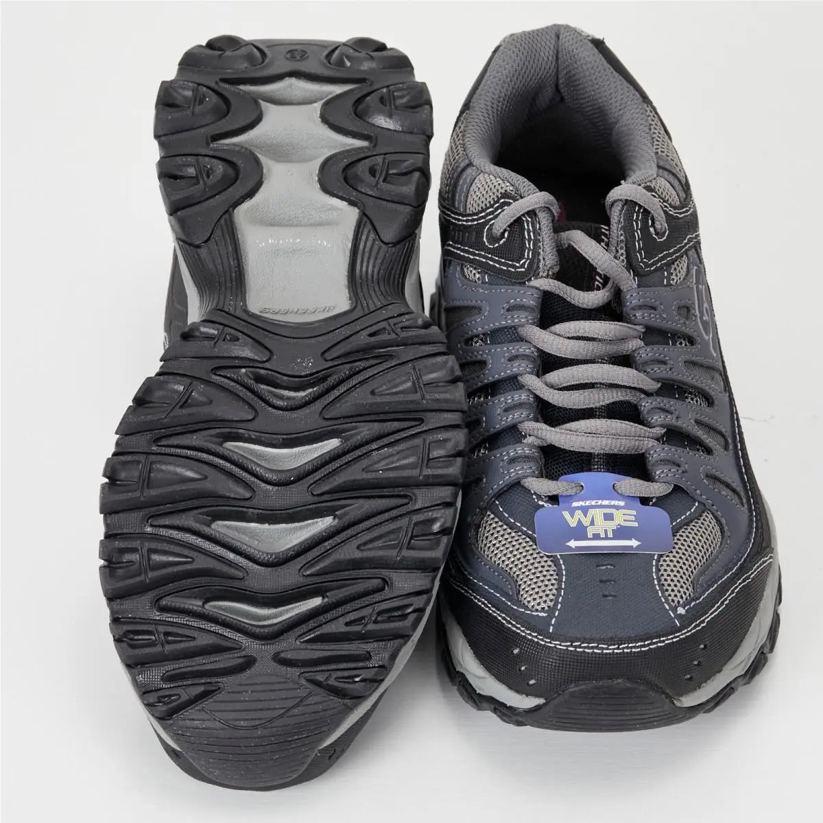 Skechers shoes - After Burn Memory Foam Wide Fit - Blue 6