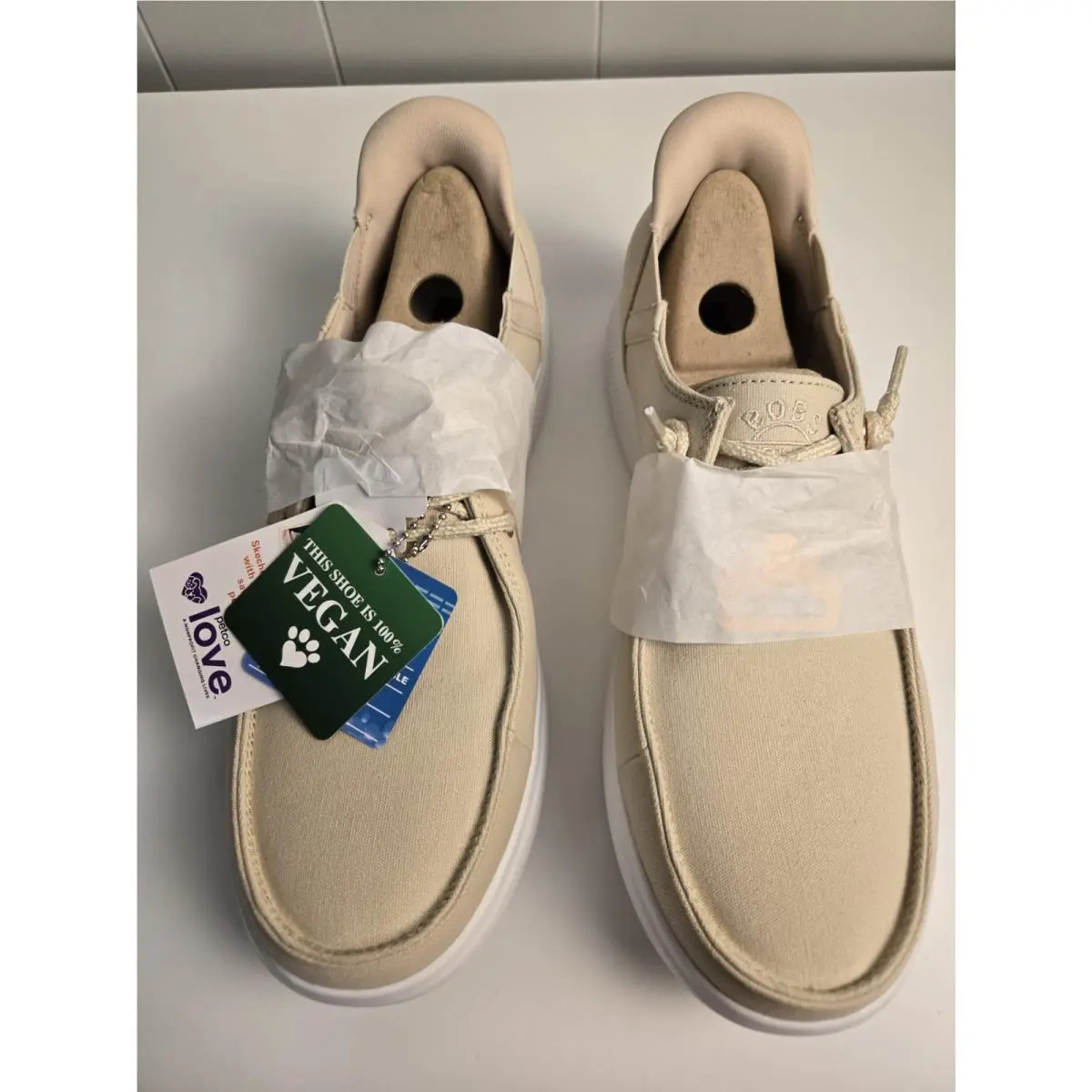 Skechers shoes - Skechers Hands Free Slip-Ins BOBS - Beige (UPC: 197627296494) 2