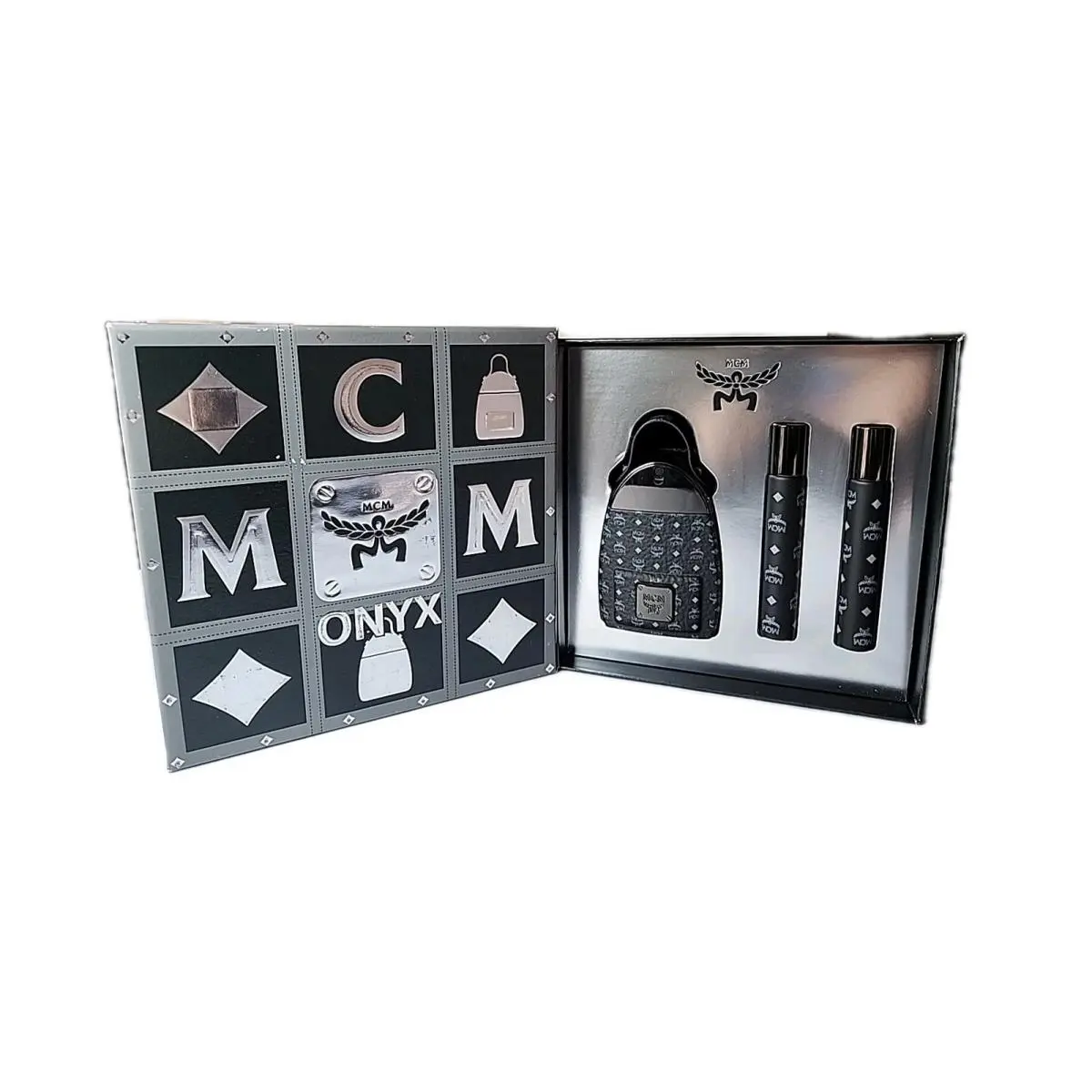 Mcm Onyx Men`s Eau de Parfum 3-Pc Gift Set-1-Full Spray 2-Travel Mini Italy by MCM