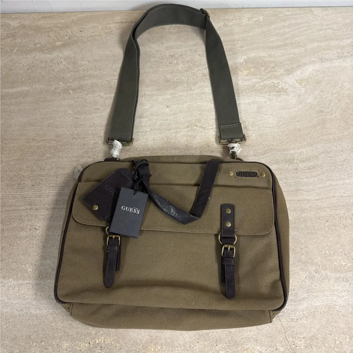 Messenger Bag Olive Green W/ Tags by Guess