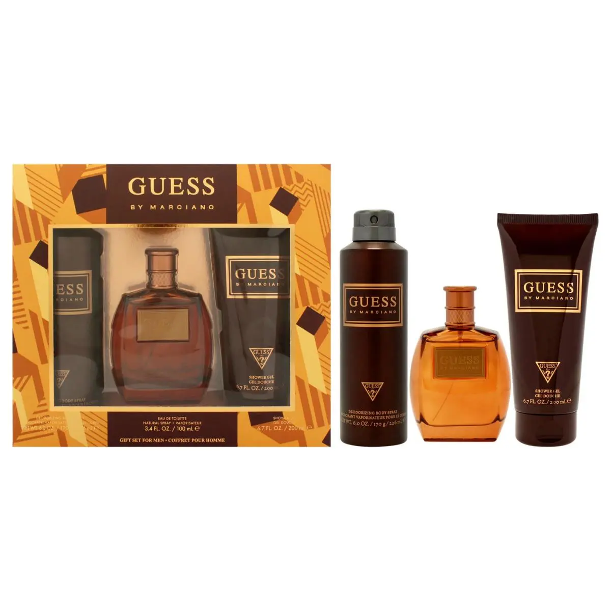 Guess By Marciano 3.4oz Edt Spray Gift Set For Men