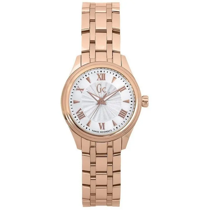 Collection White Dial Rose Gold Tone Women`s Quartz Watch Y03005L3 by Guess