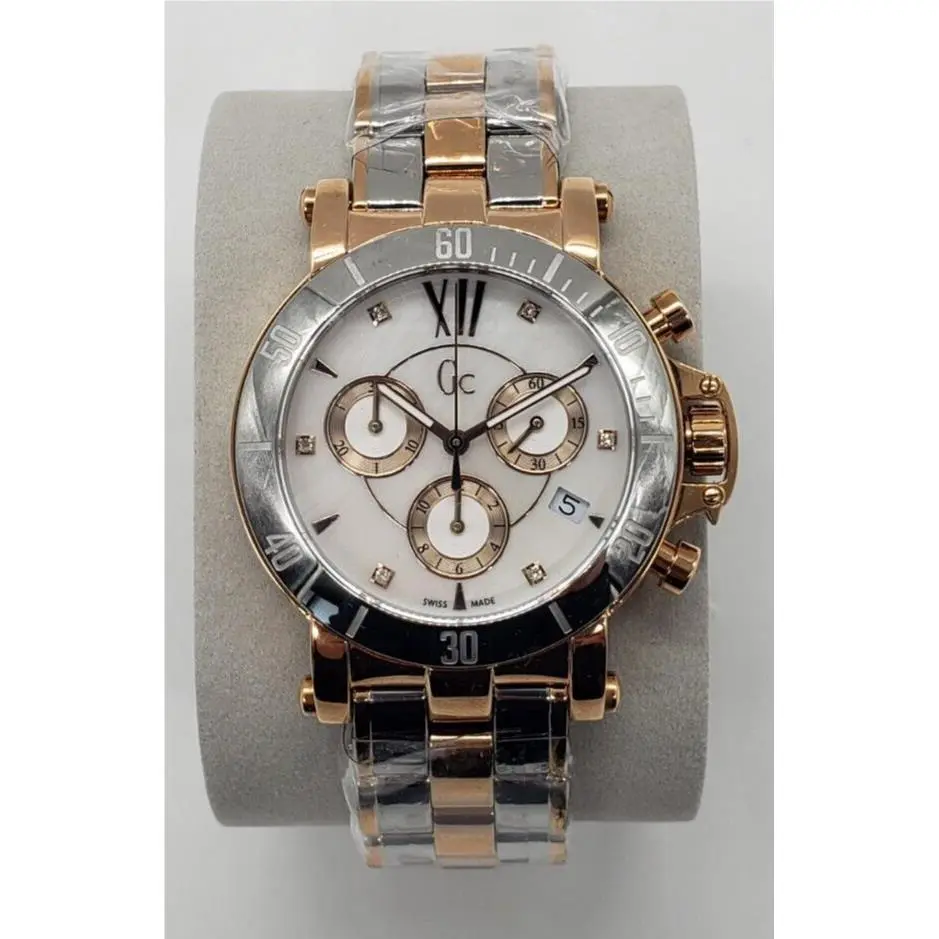 Collection Diamond Chrono Mother of Pearl Dial Women`s Watch X73104M1S by Guess