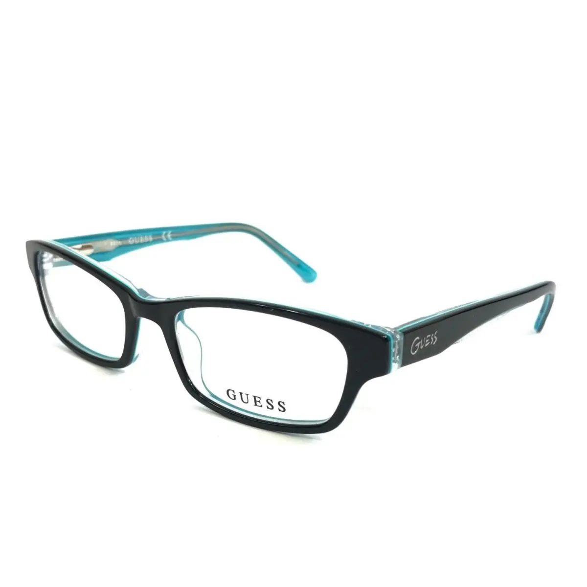 Kids Eyeglasses Frames GU9091 Blk Black Blue Rectangle Full Rim 47-16-130 by Guess