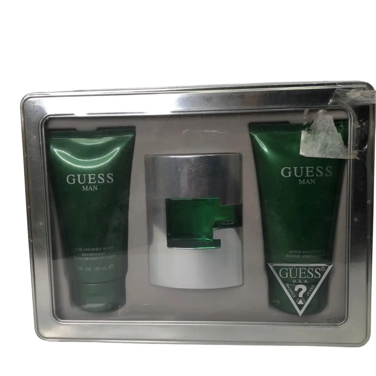 Guess Man 3 Piece Fragrance Gift Set For Men with Edt Spray and Body Wash