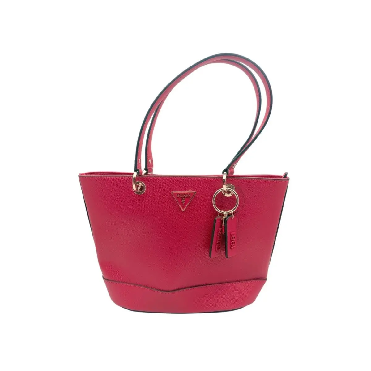 Noelle Roman Red Satchel Shoulder Bag Gold Hardware ZG787922 by Guess