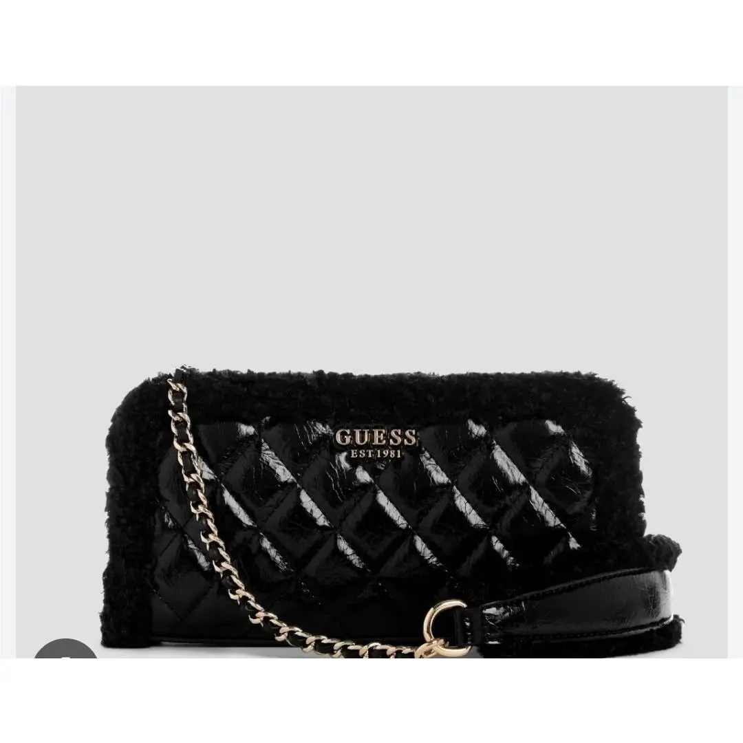 Black Cristi Top Zip Crossbody Bag 9 W 5 H 2 D by Guess