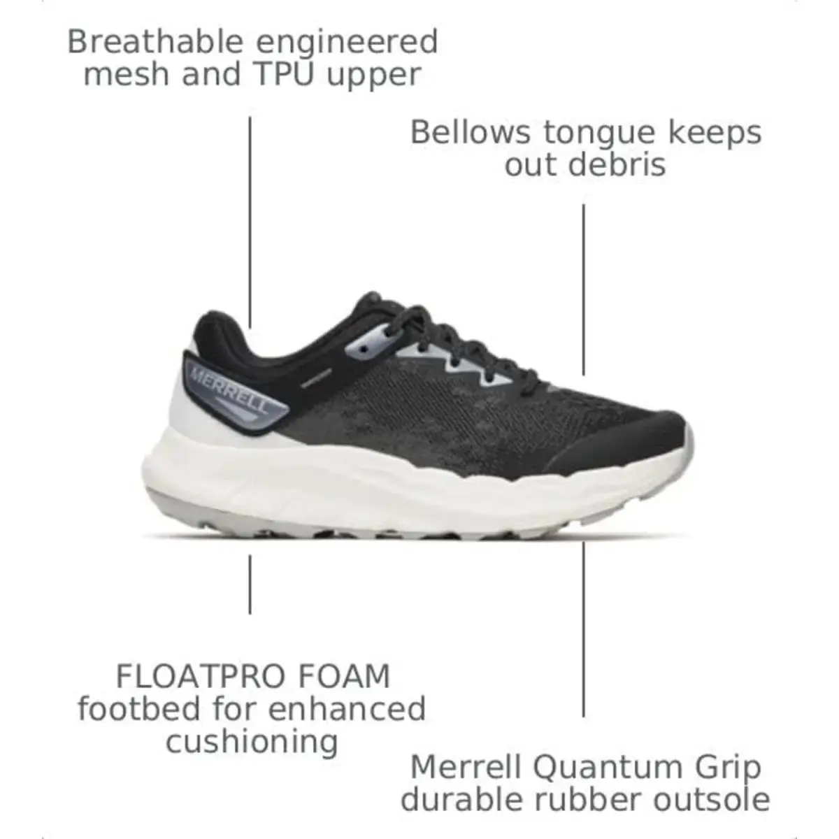 Merrell shoes - Athletic - Athletic - Black/White 9