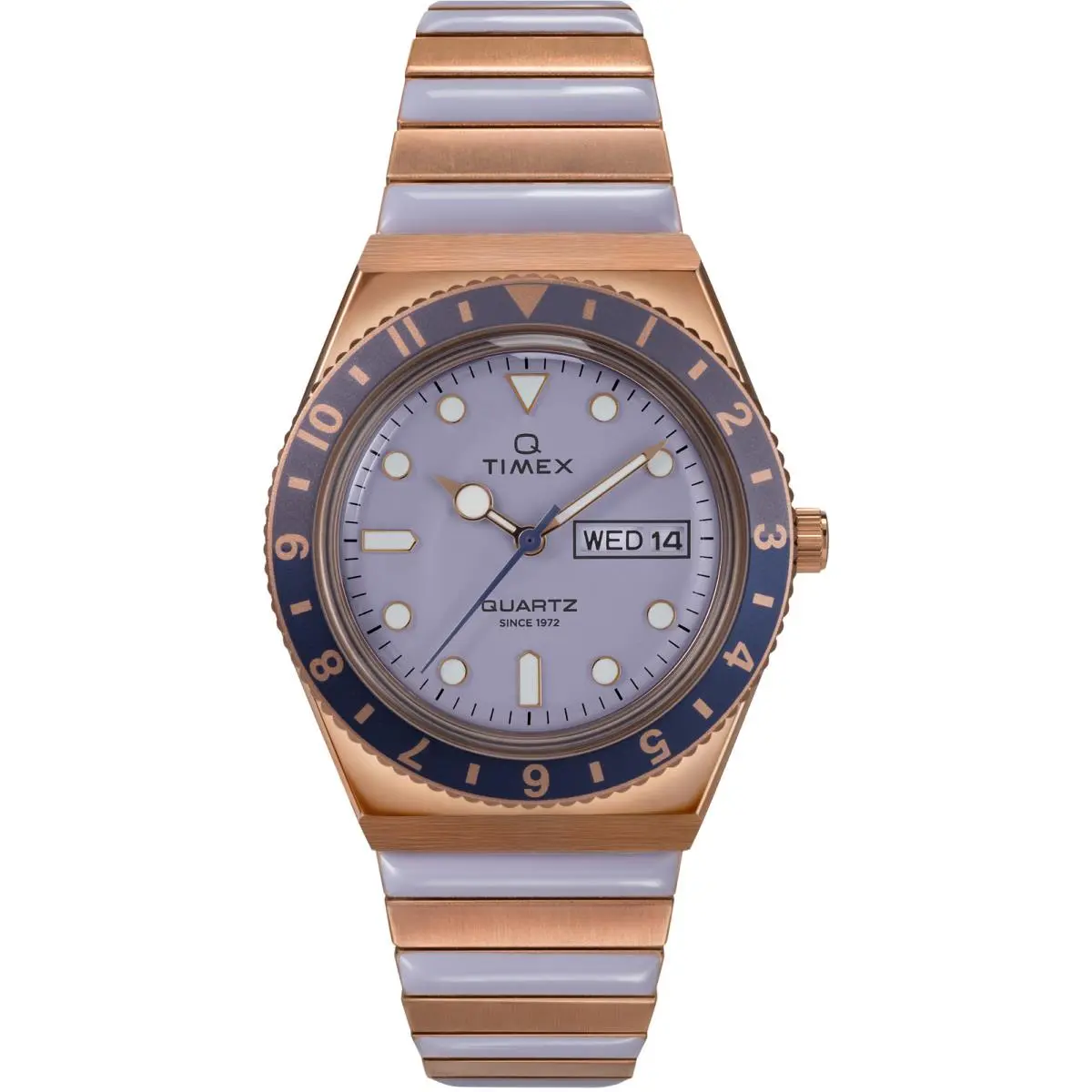 Timex Q Quartz Purple Dial Wristwatch TW2W87700