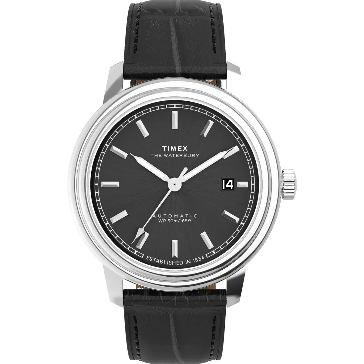 Waterbury Metropolitan Black Dial Wristwatch TW2Y23000 by Timex