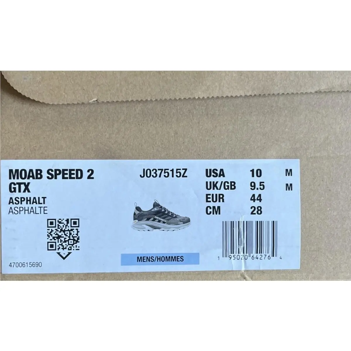 Merrell shoes - Merrell Moab Speed 2 - Moab Speed - J037515Z - Asphalt (UPC: 0195020642764) 7