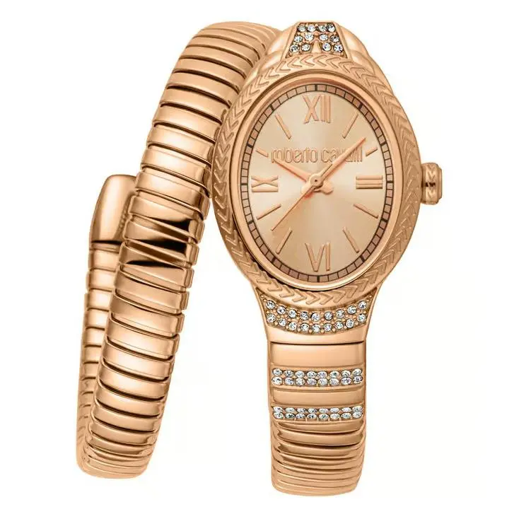 Women`s RC5L151M0055 Rose Gold Gemstone Quartz Watch by Roberto Cavalli