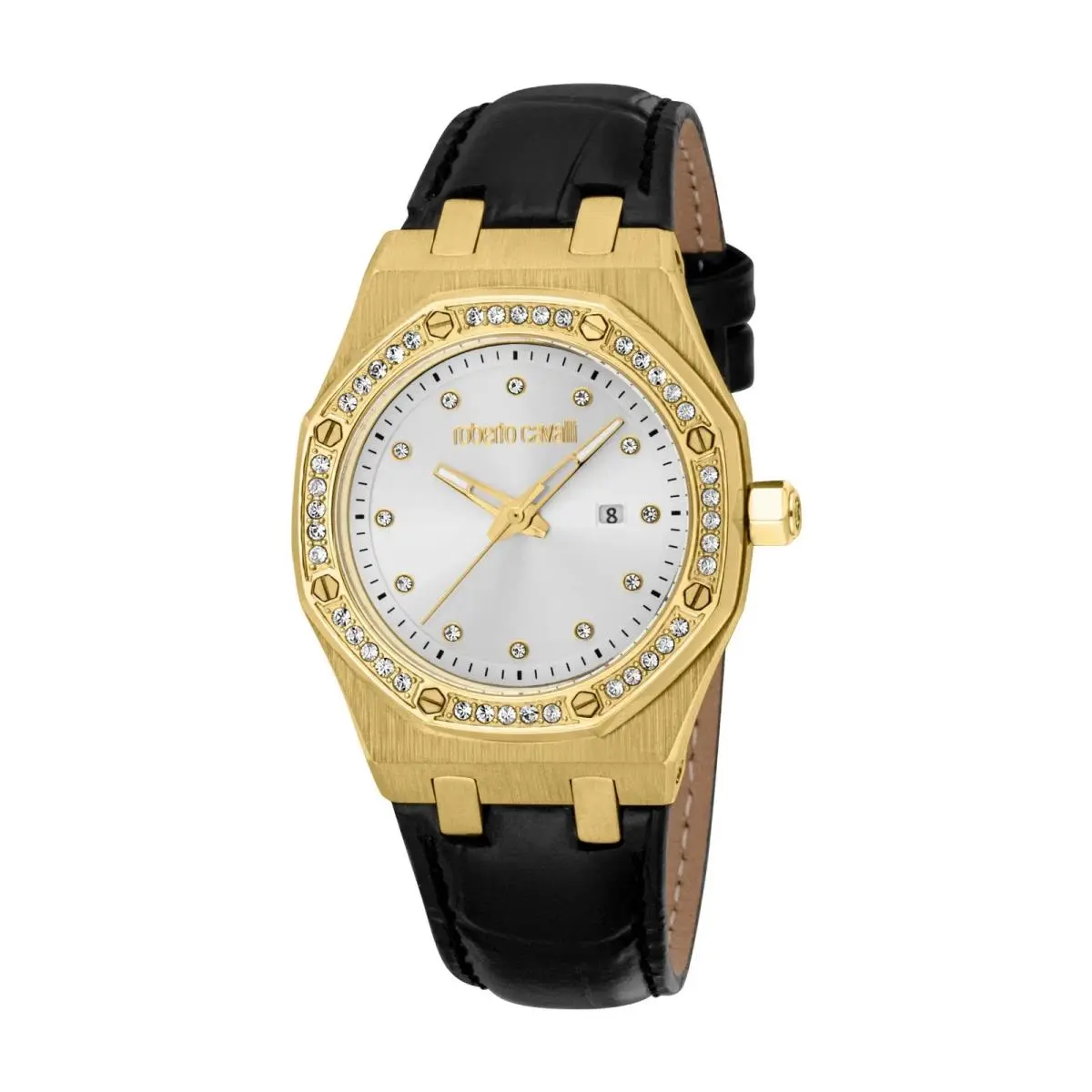 Women`s RC5L159L0025 Silver Dial Ipyg Gemstone Quartz Watch by Roberto Cavalli