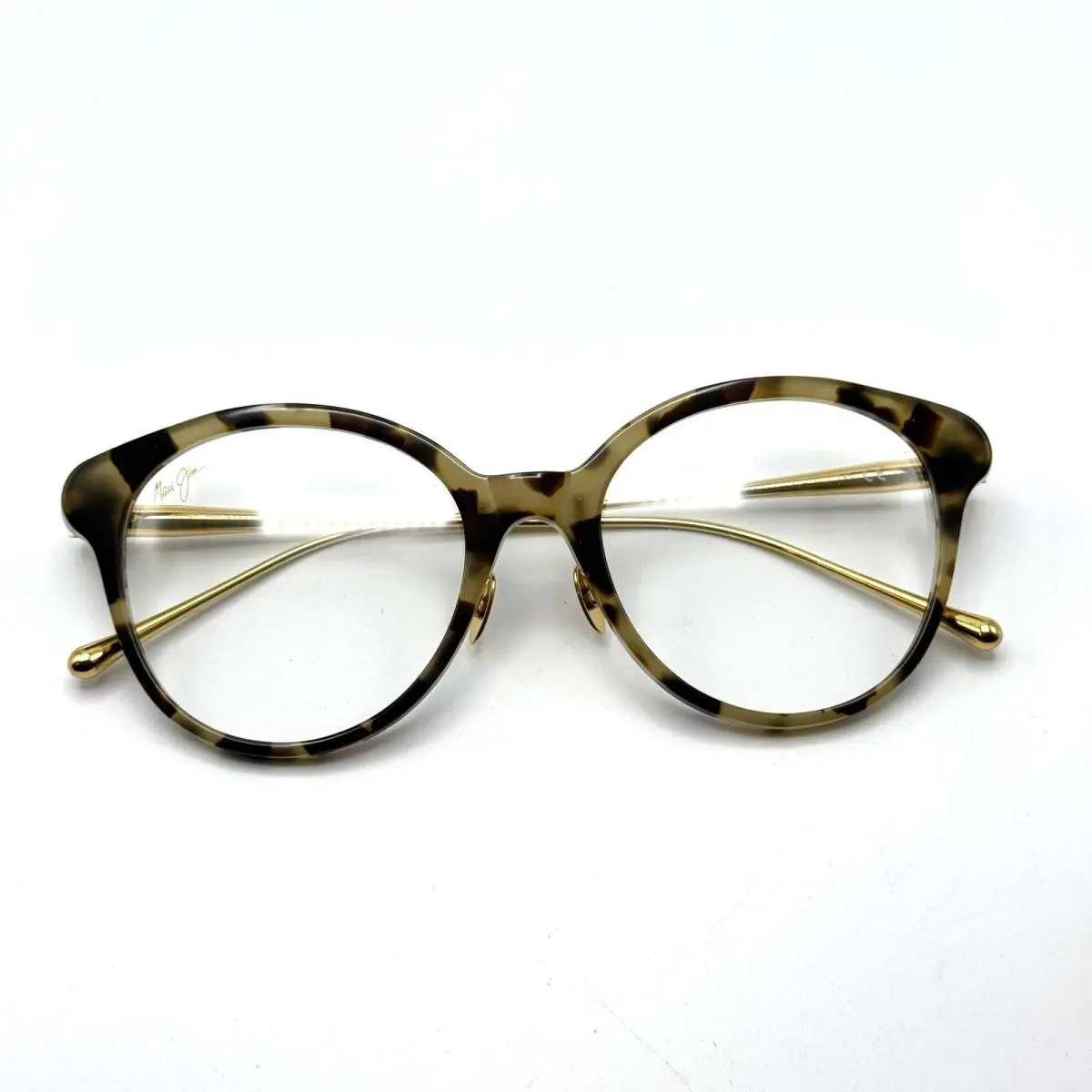 Eyeglasses Frames MJO2222-01 Tortoise Gold Round 52-20-145 by Maui Jim