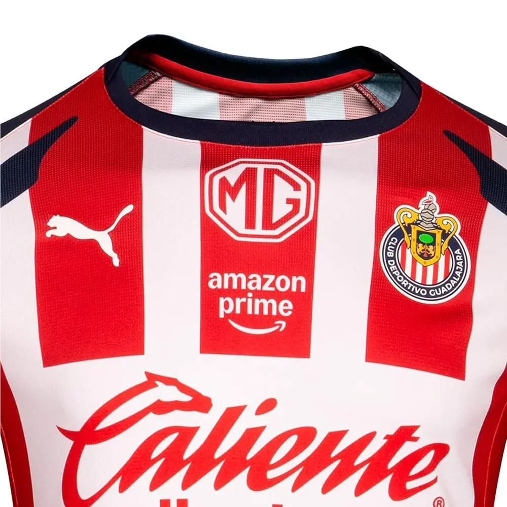 Puma clothing - PUMA Chivas Home Promo 2526 Collared Short Sleeve Soccer Jersey - 70689601 - Red 8