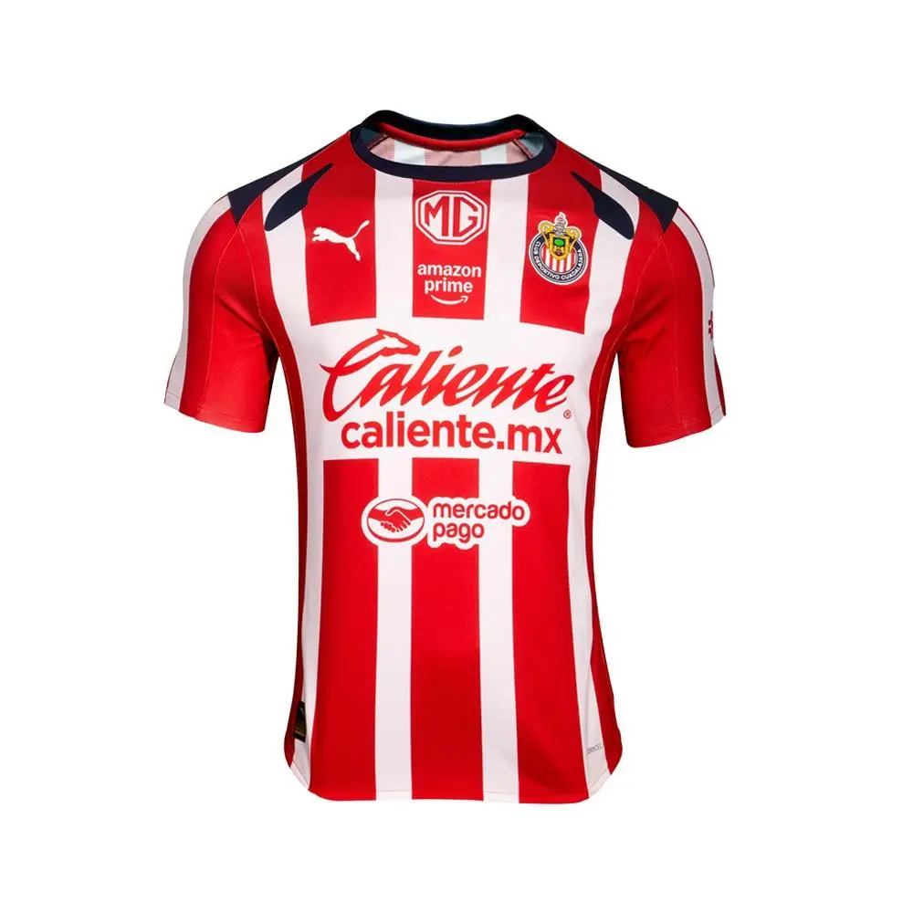 Puma clothing - PUMA Chivas Home Promo 2526 Collared Short Sleeve Soccer Jersey - 70689601 - Red 4
