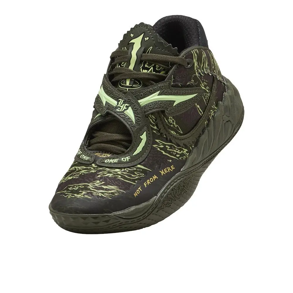 Puma shoes - PUMA Mb.05 Camo Lace Up Basketball  Youth - 31280101 - Green 4