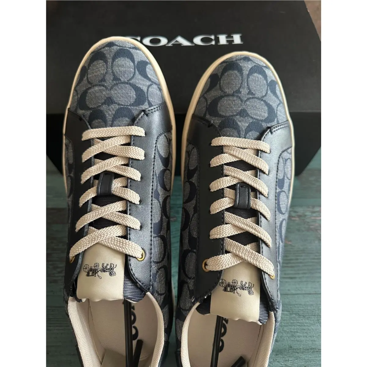 Coach shoes - Coach Clip Chambray Low Top - Midnight Navy (UPC: 0195031429774) 0