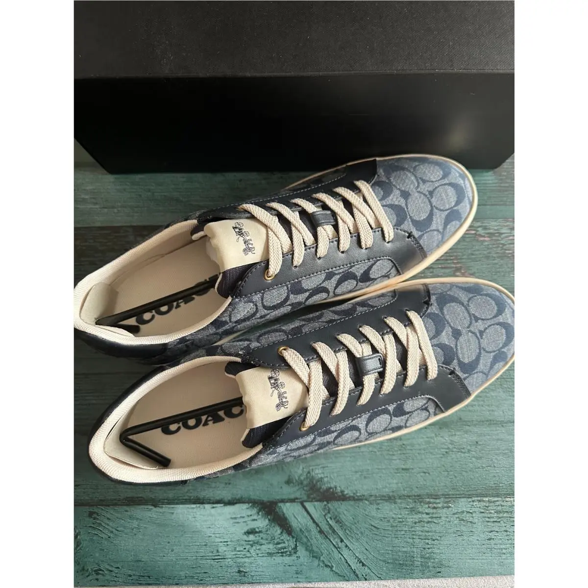 Coach shoes - Coach Clip Chambray Low Top - Midnight Navy (UPC: 0195031429774) 1