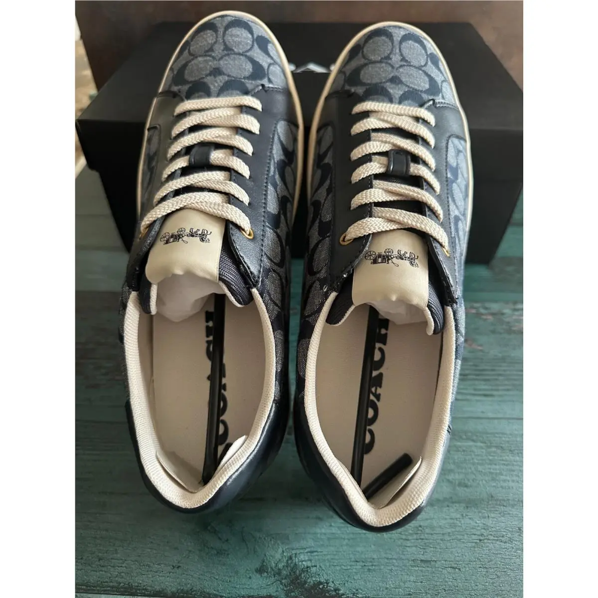 Coach shoes - Coach Clip Chambray Low Top - Midnight Navy (UPC: 0195031429774) 5