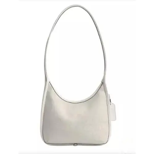Cloud Signature Chalk Leather Curve Zip Shoulder Bag Purse CBH25 by Coach