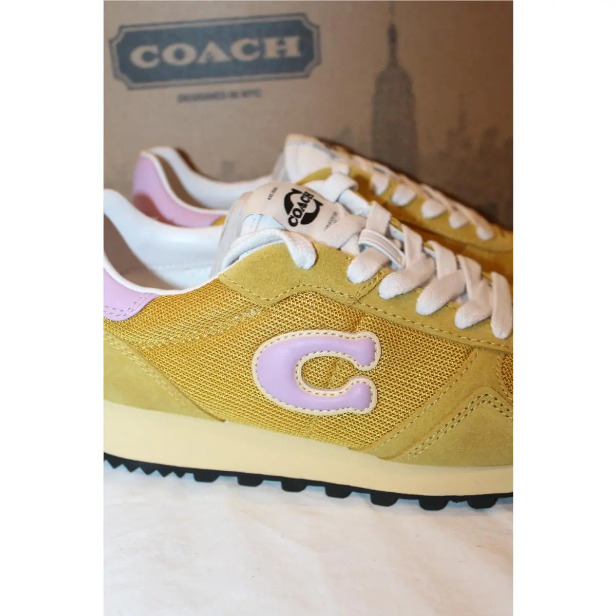 Coach shoes - COACH LOGO RUNNER - LOGO RUNNER - YELLOW PURPLE 1