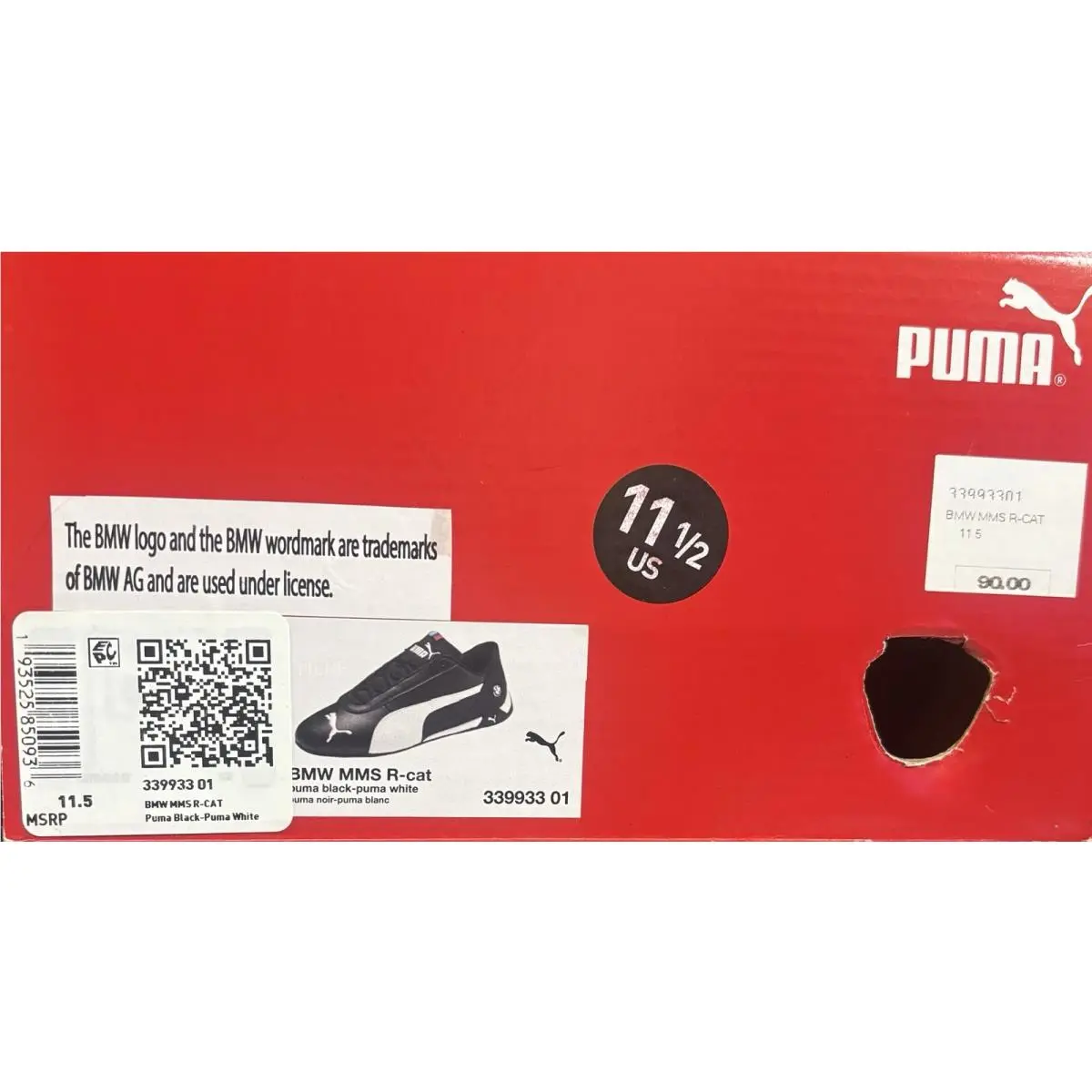Puma shoes - PUMA BMW MMS R-CAT - BMW MMS - 339933-01 - White (UPC: 193525850936) 7