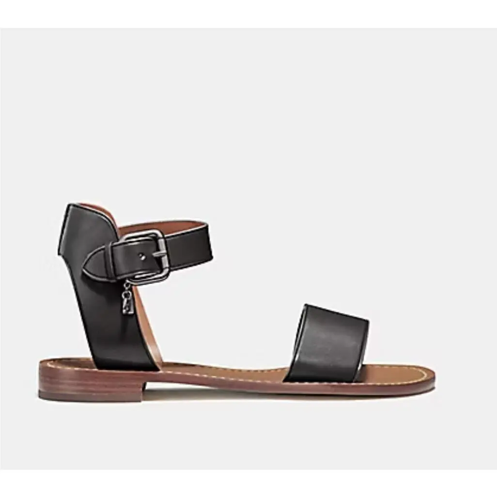 Coach shoes - COACH Ankle Strap Flat Sandals - Black (UPC: 0191202541856) 0