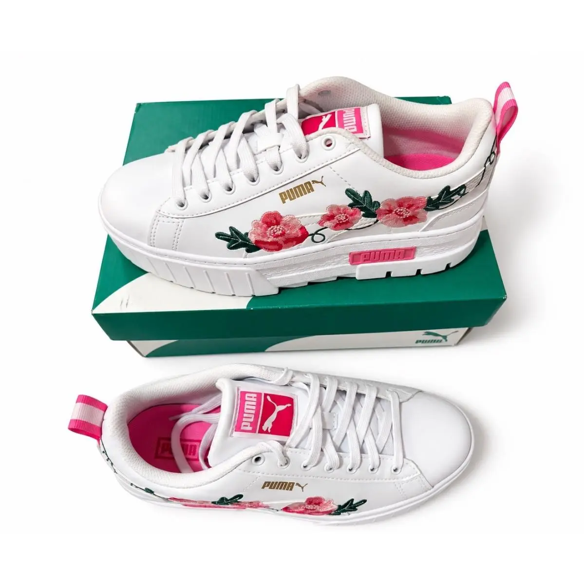 Puma shoes - PUMA Mayze - Mayze - 391448 01 - White, Pink, Green 4