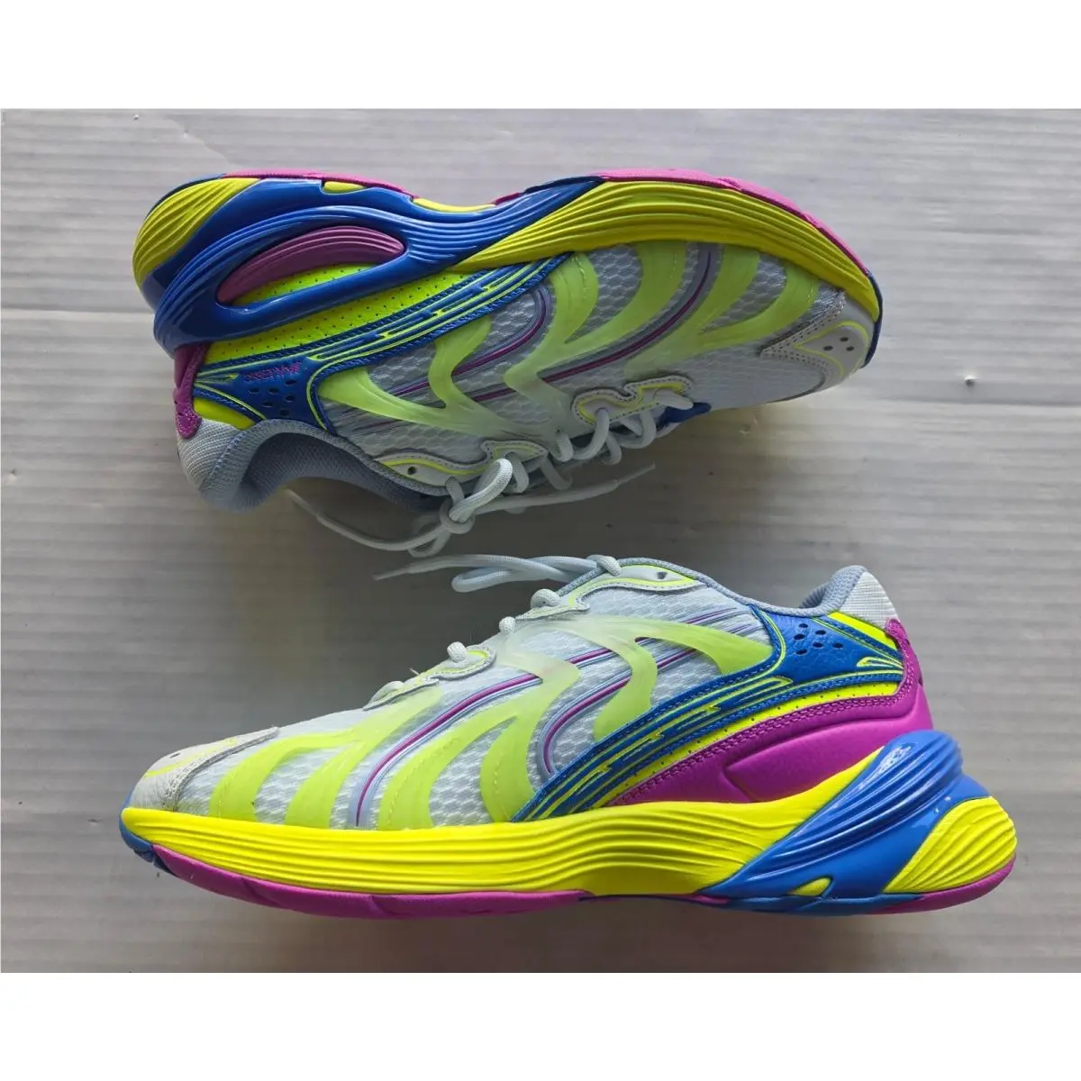 Puma shoes - PUMA Inverse Mosaic - Inverse Mosaic - White, Yellow, Blue & Purple 9