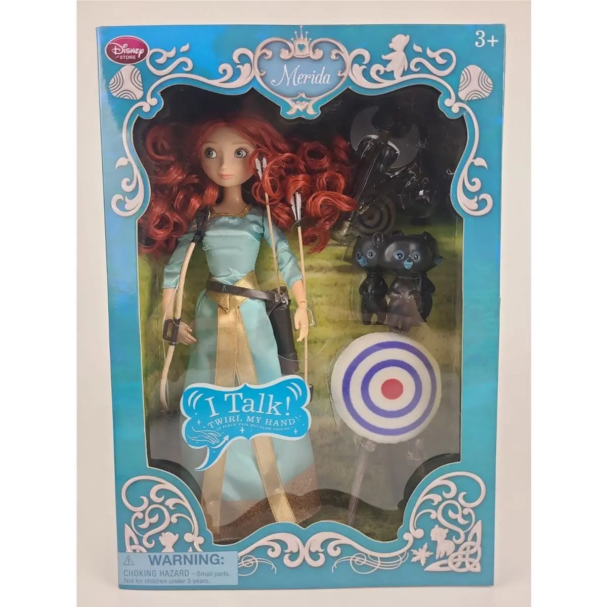Disney Store Merida Deluxe Singing Doll Princess w/ Bear Accessories Brave