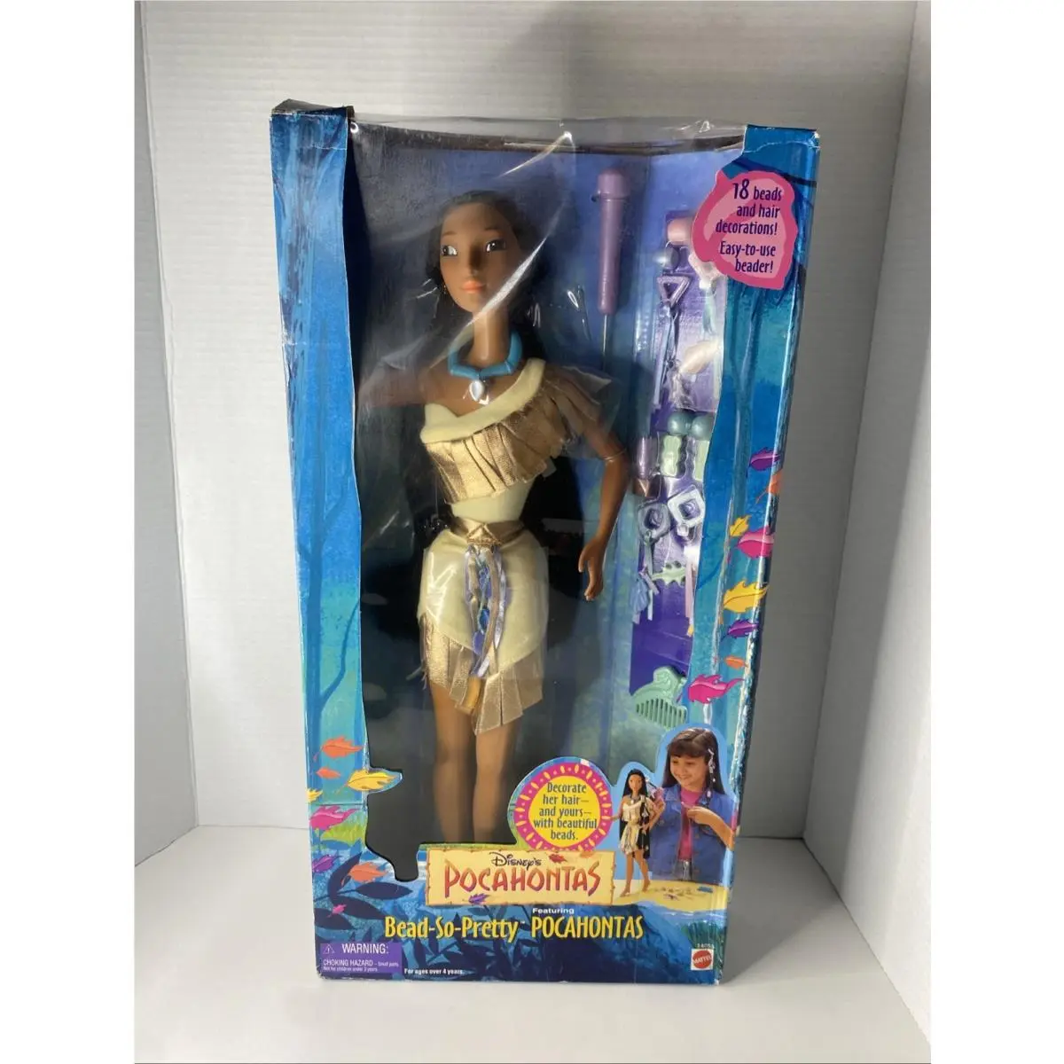Vintage Mattel Disney Pocahontas - Bead So Pretty Pocahontas Doll