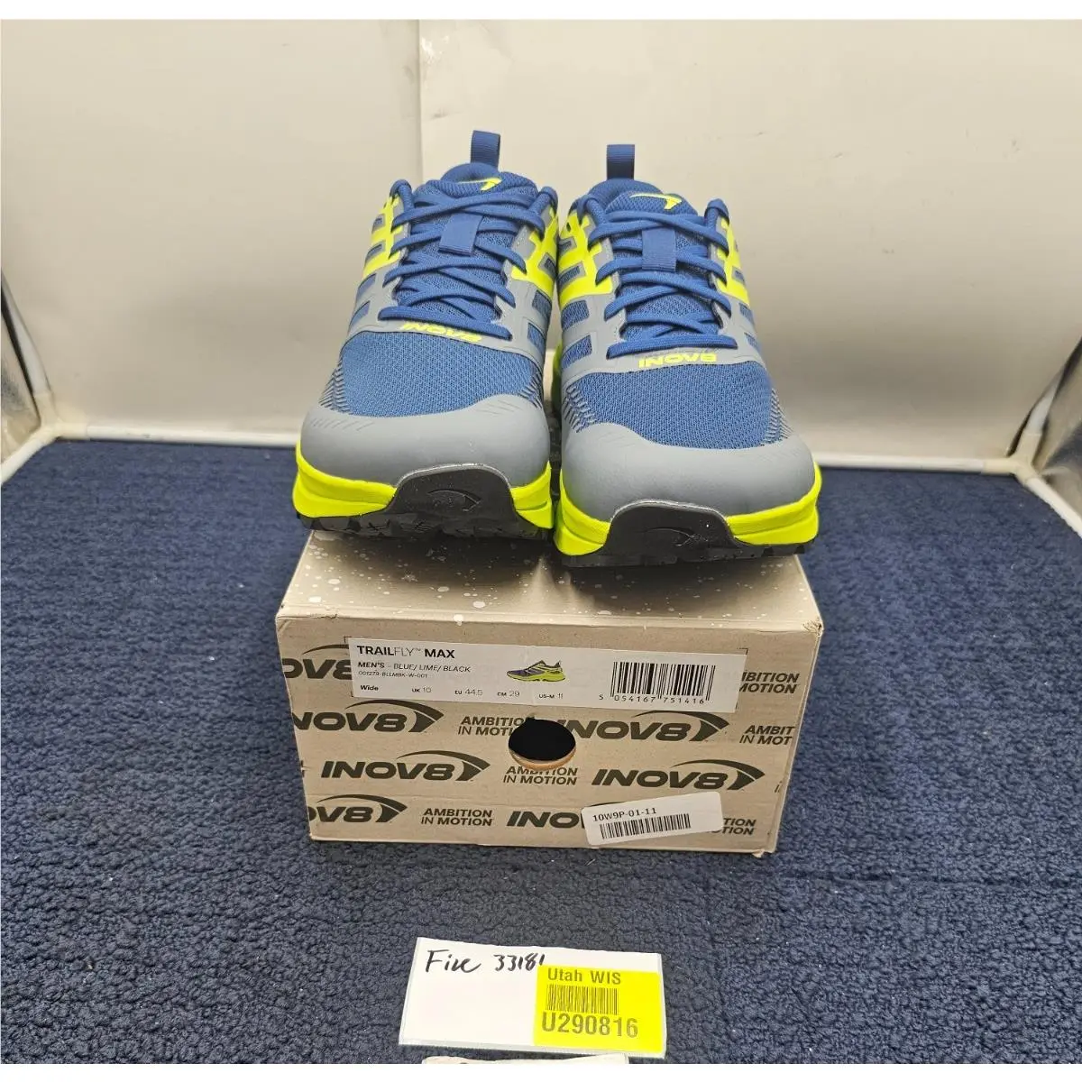 inov-8 shoes - Inov-8 TrailFly Max - TrailFly Max - 001279-BLLMBK-W-001 - Blue Lime (UPC: 5054167751416) 5