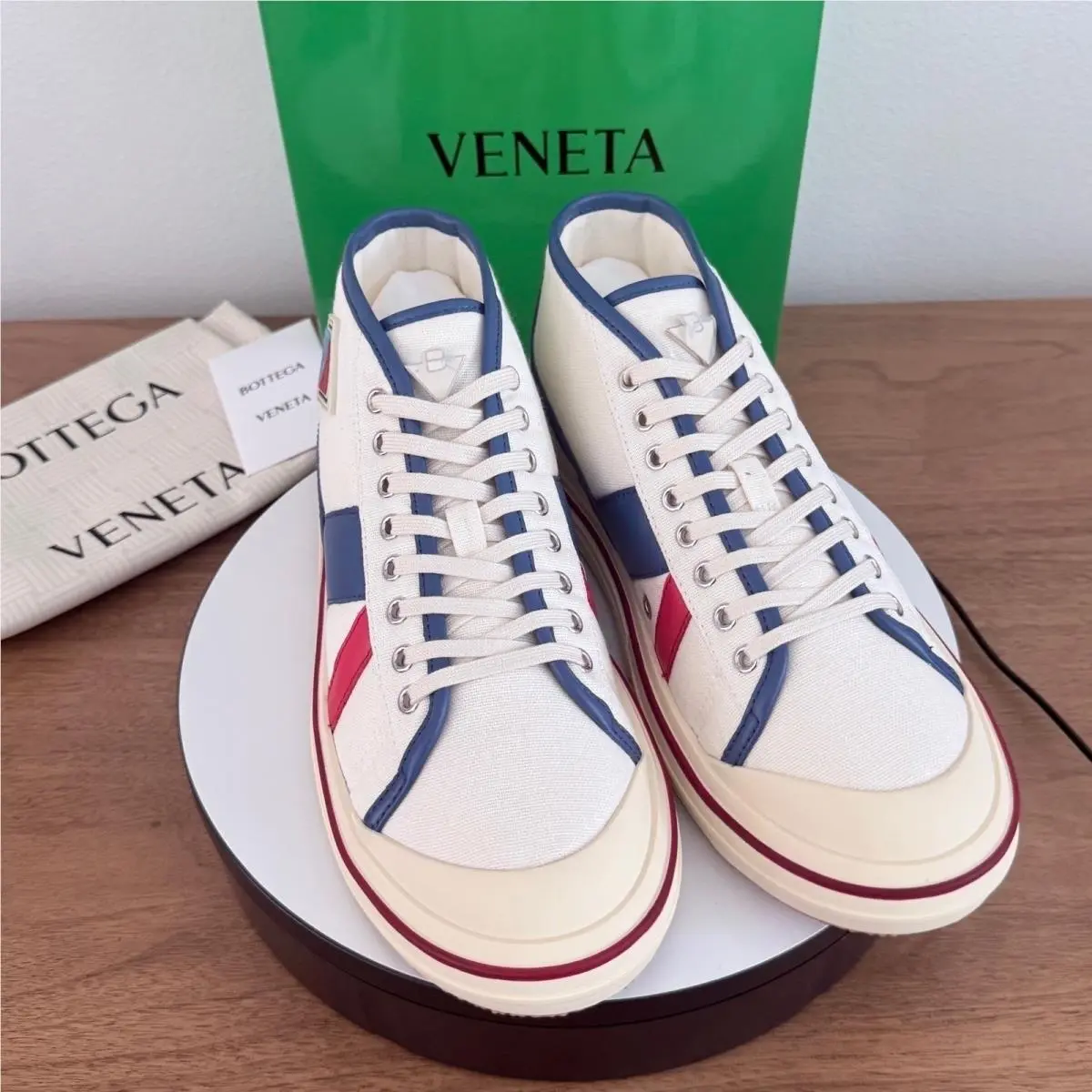 Bottega Veneta shoes - Summer Canvas High Top - Summer Canvas High Top - White 1