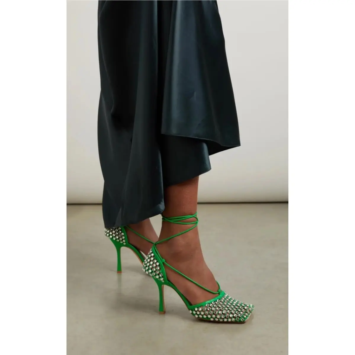 Crystal Stretch Sandals by Bottega Veneta