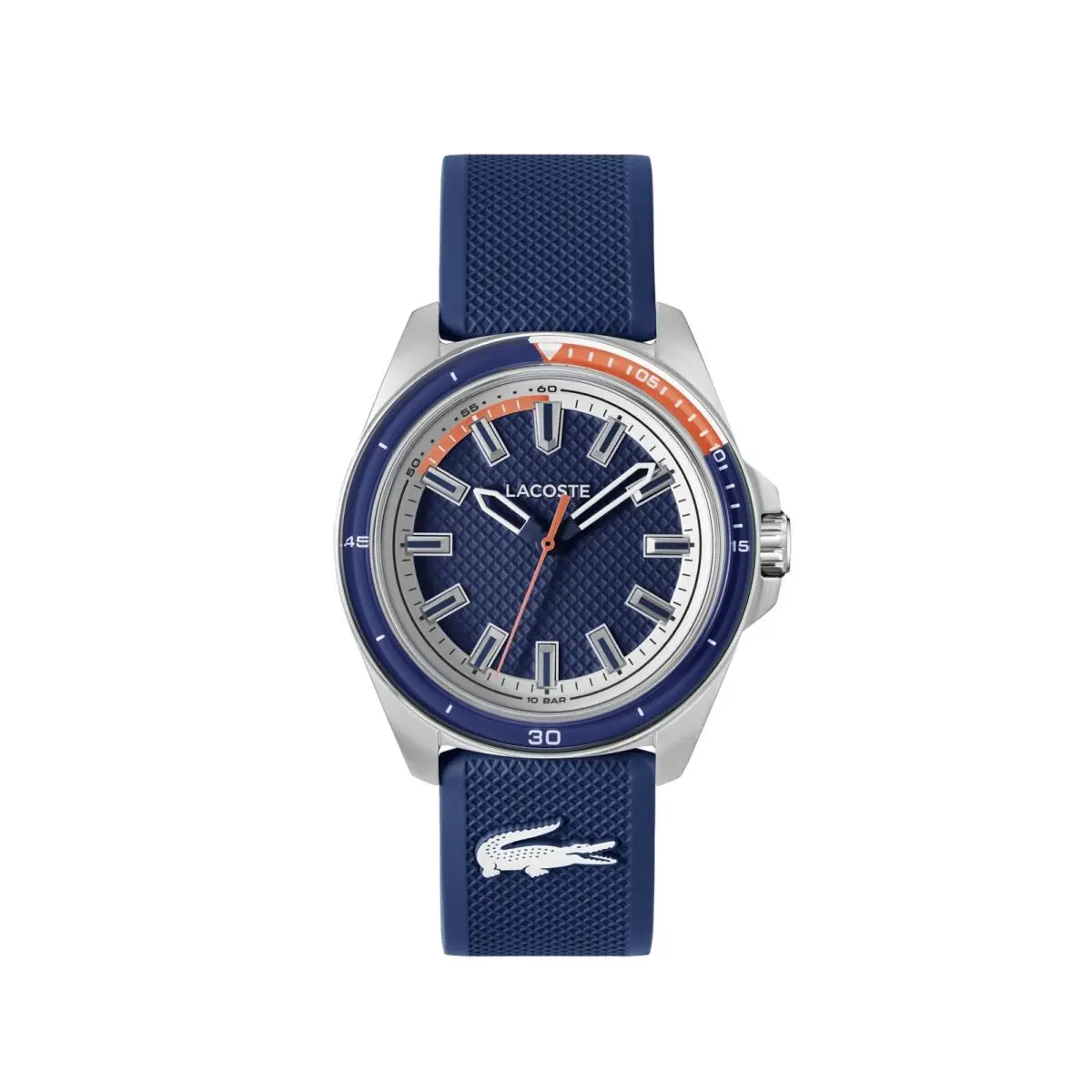 Lacoste Men`s Capbreton Quartz Silicone Strap Watch 43mm Navy