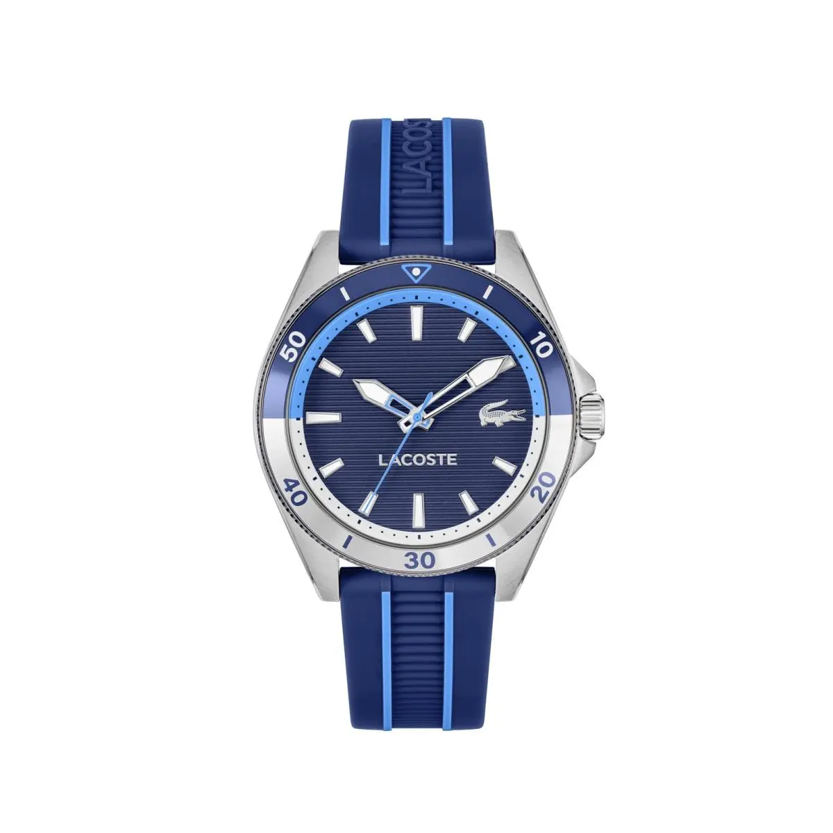 Lacoste Mainsail Men`s Quartz Watch - 3 Hand - Silicone Strap - Sporty Blue