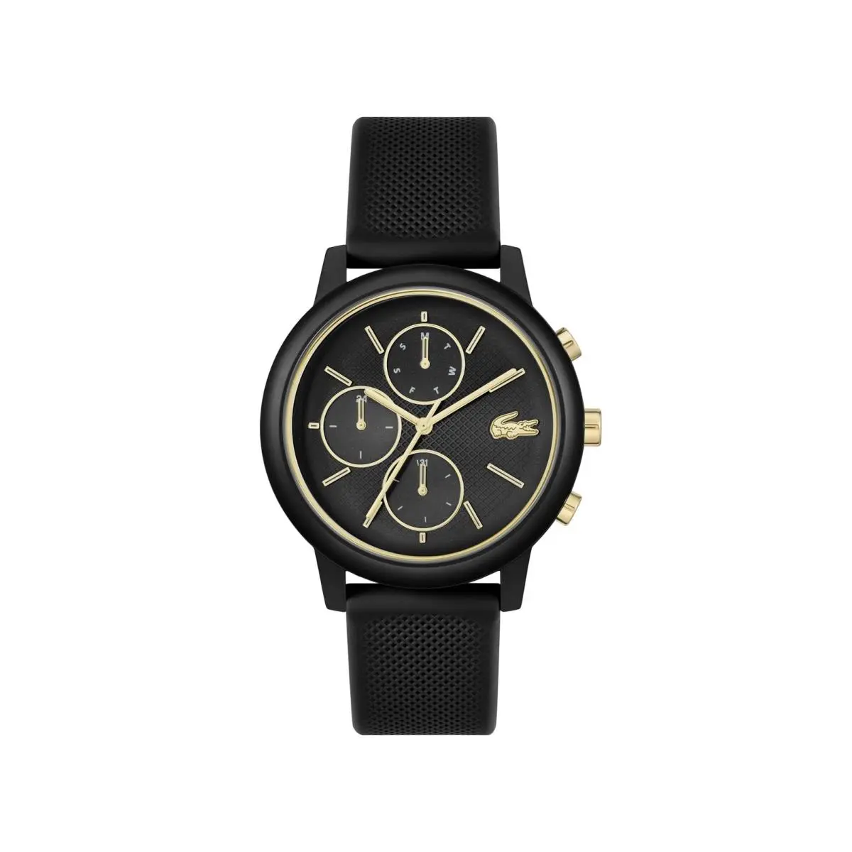 Lacoste 12.12 Move Men`s Multifunction Watch – 42mm Aluminum One Size Black