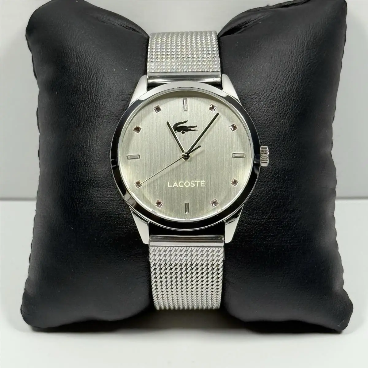 Lacoste Gemma 2001342 Gemstone Crystal Silver Dial Stainless Women’s Watch