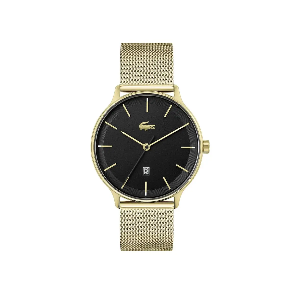 Lacoste Club Men`s Quartz Stainless Steel and Mesh Bracelet Vector Gold