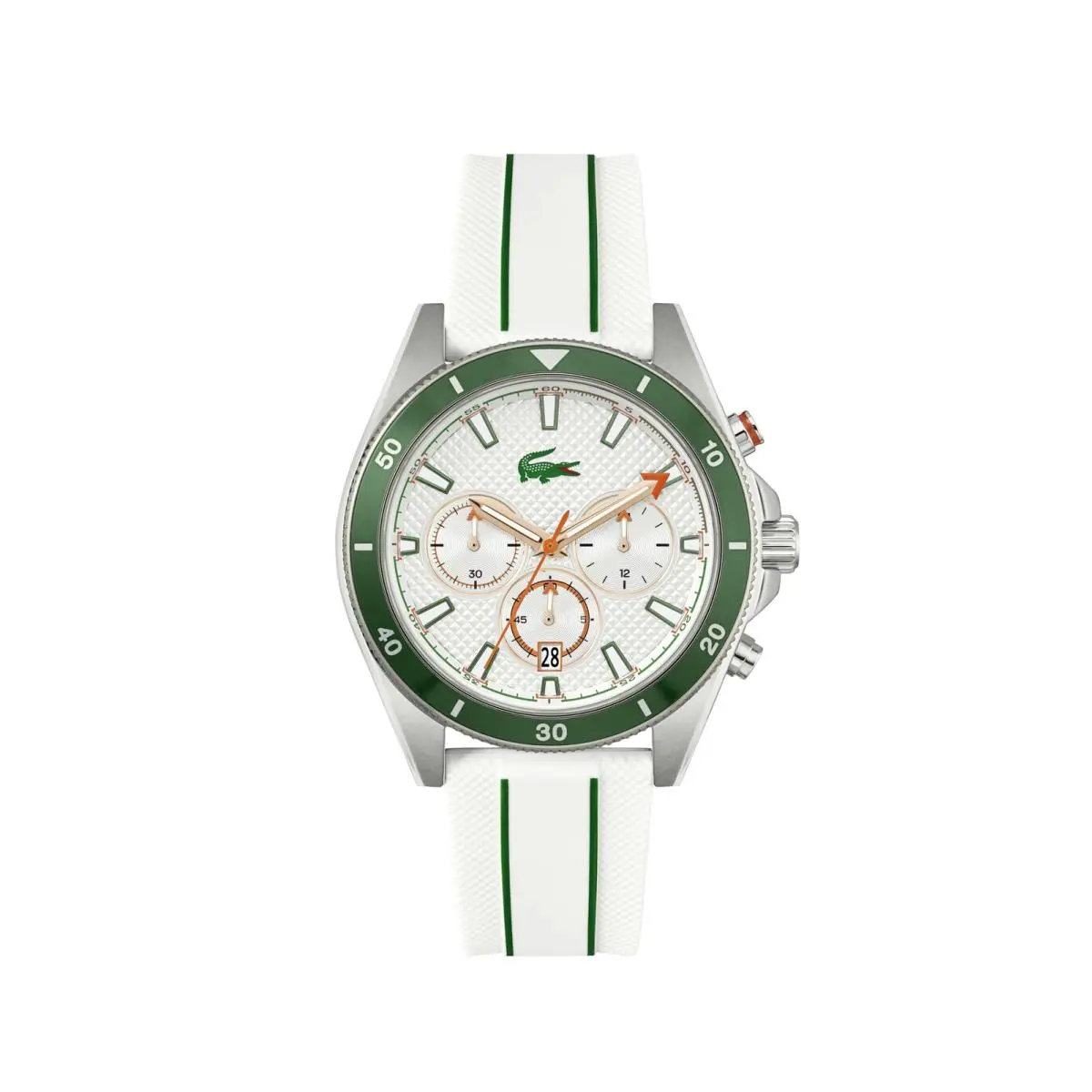 Lacoste Mainsail Men`s Chronograph Watch - Colorful Silicone Mens White