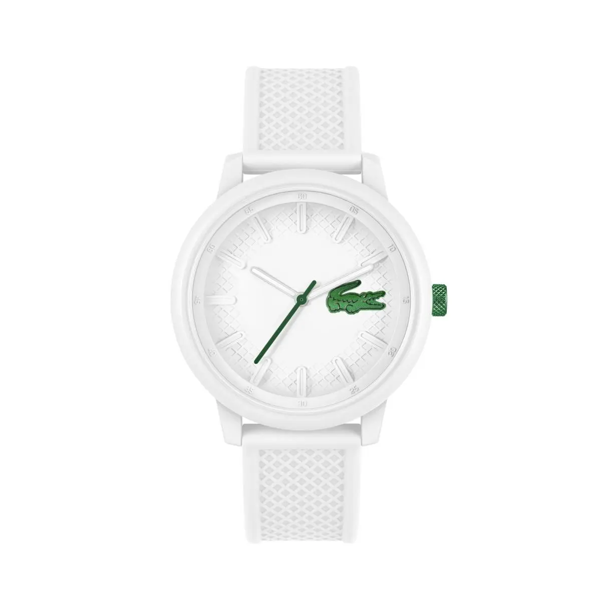 Lacoste L.12.12 Hero Men`s Quartz Watch - 48 MM Dial Tamanho Exclusivo White