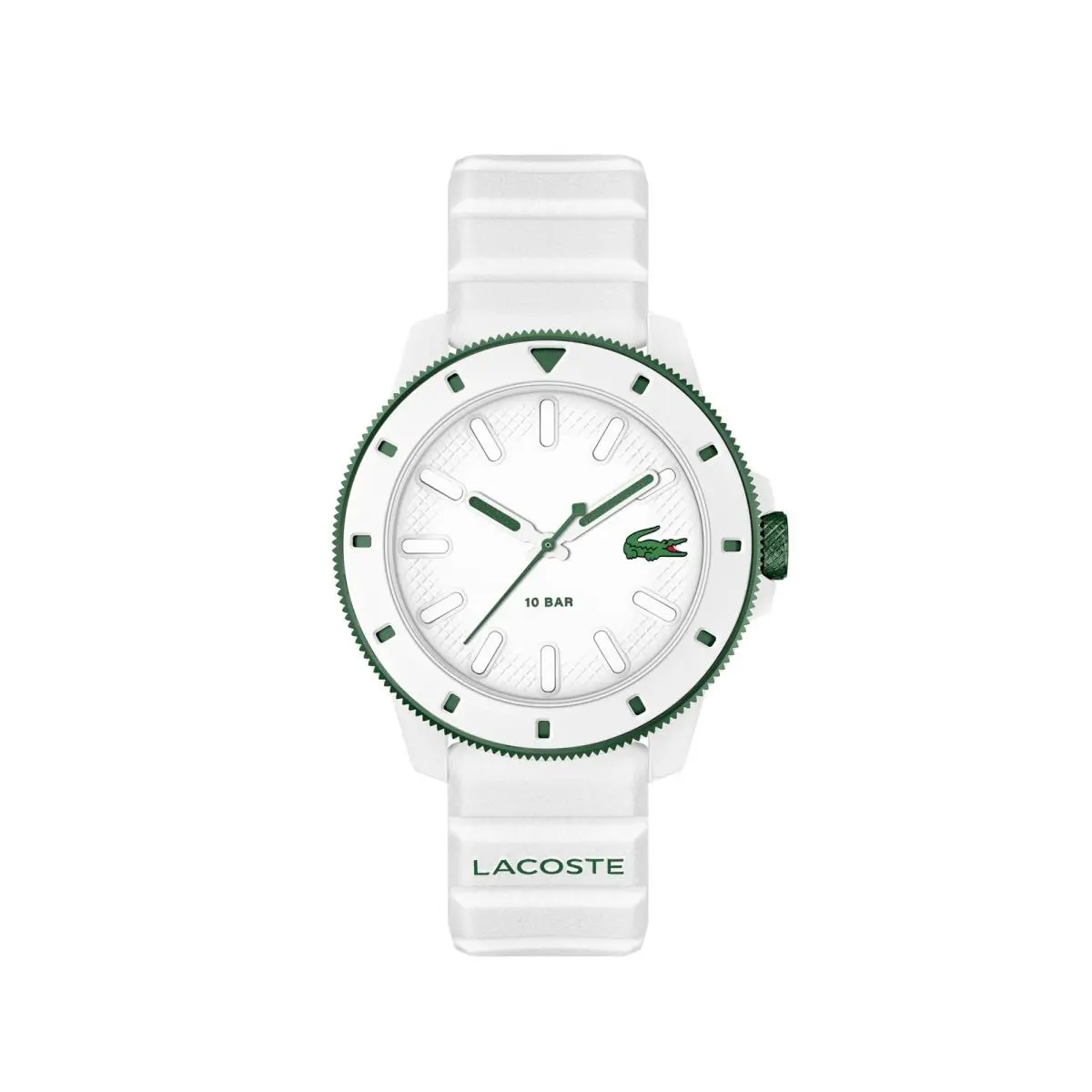 Lacoste.12.12 Scuba Men`s 3H Quartz Watch Silicone Strap - 43 mm White